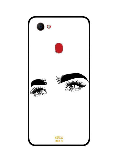Moreau Laurent Girl Side Look Eyes pattern Sticker for Oppo F7 - White and Black