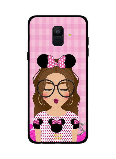 Moreau Laurent Cute Girl Pink Hairclip pattern Back Cover for Samsung Galaxy A6 - Pink