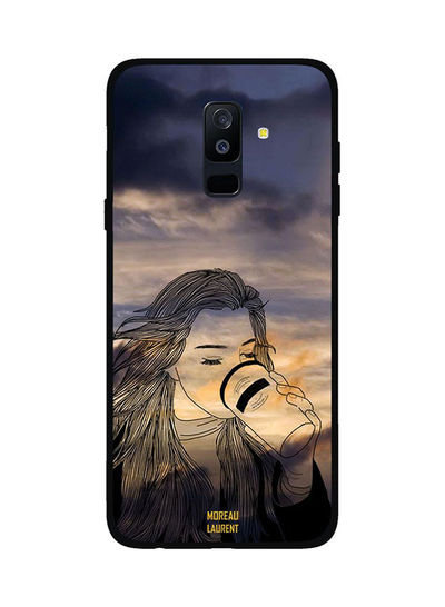 Moreau Laurent Doodle Girl Drinking Coffee  Pattern Skin forSamsung Galaxy A6- Multi Color