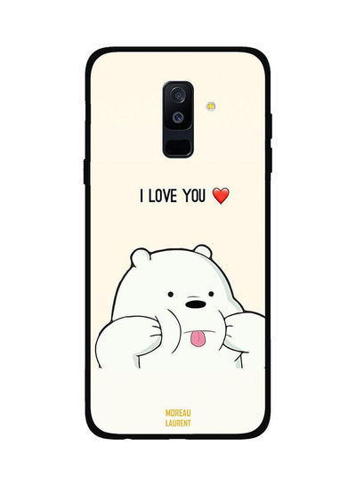Moreau Laurent I Love You pattern Back Cover for Samsung Galaxy A6 Plus - Pink and White