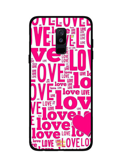 Moreau Laurent Love Magzine pattern Sticker for Samsung Galaxy A6 Plus - White and Pink