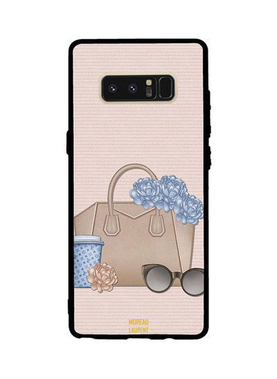 Moreau Laurent Brown Bag With Glasses pattern Back Cover for Samsung Galaxy Note8 - Multicolor