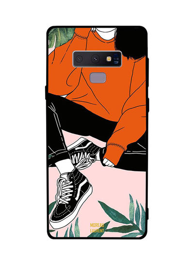 Moreau Laurent Black Shoes Orange Shirt Girl Pattern Skin forSamsung Galaxy Note 9- Multi Color
