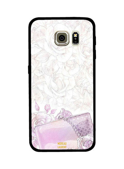 Moreau Laurent Pink Roses And Pouch pattern Back Cover for Samsung Galaxy S6  - White and Pink