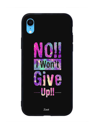 Zoot No I Won't Give Up pattern Back Cover for Apple iPhone XR - Black