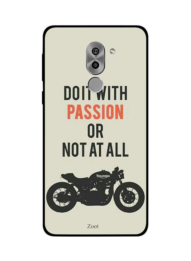 جراب ظهر زووت بطبعة Do It With Passion Or Not At All لهونر 6X ، اسود ورمادي