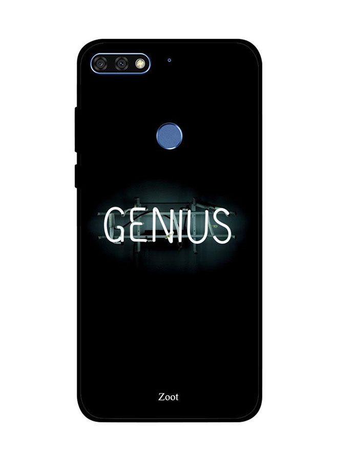 Zoot Genius Printed Back Cover For Honor 7C , Black And White