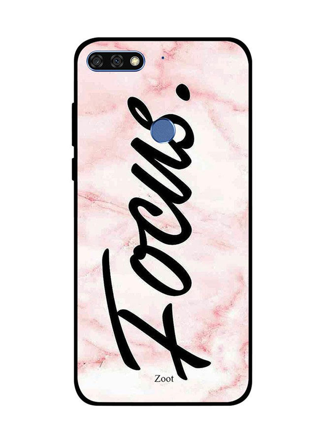 Zoot Focus Printed Back Cover For Honor 7C , Pink And Black