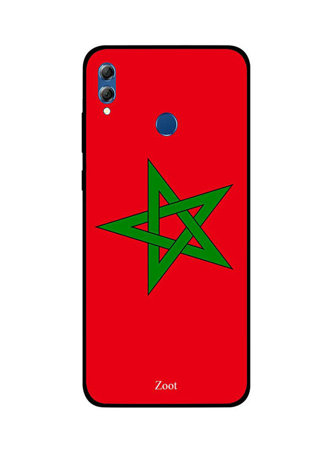 لاصقة زووت بطبعة علم المغرب لهونر 8X ، احمر واخضر