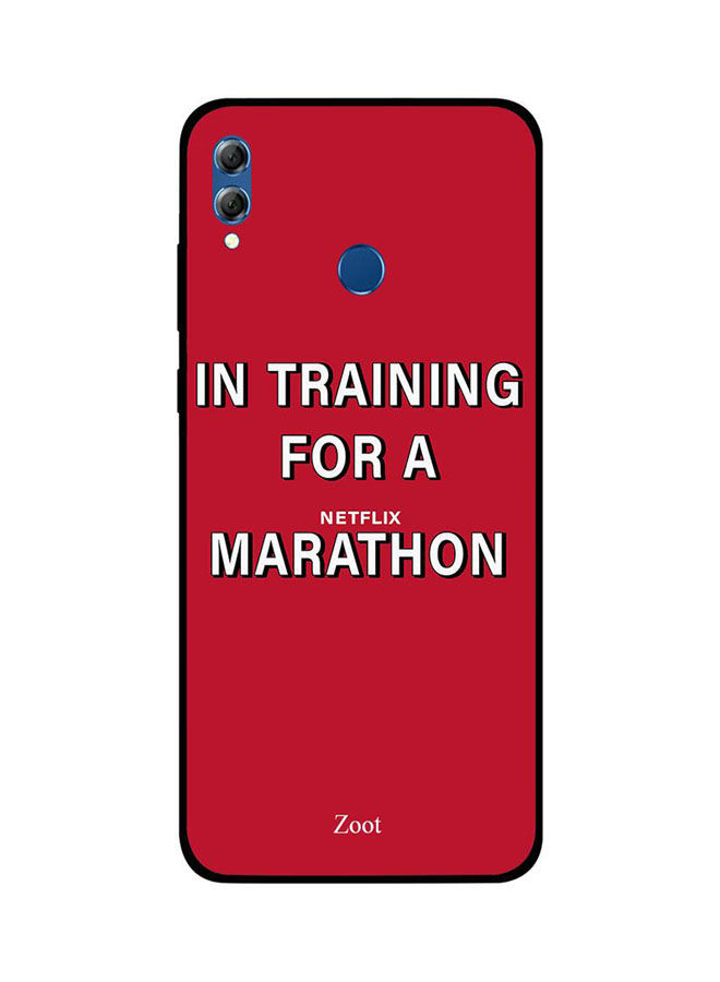 جراب ظهر زووت بطبعة In Training For A Netflix Marathon لهونر 8X ، احمر وابيض