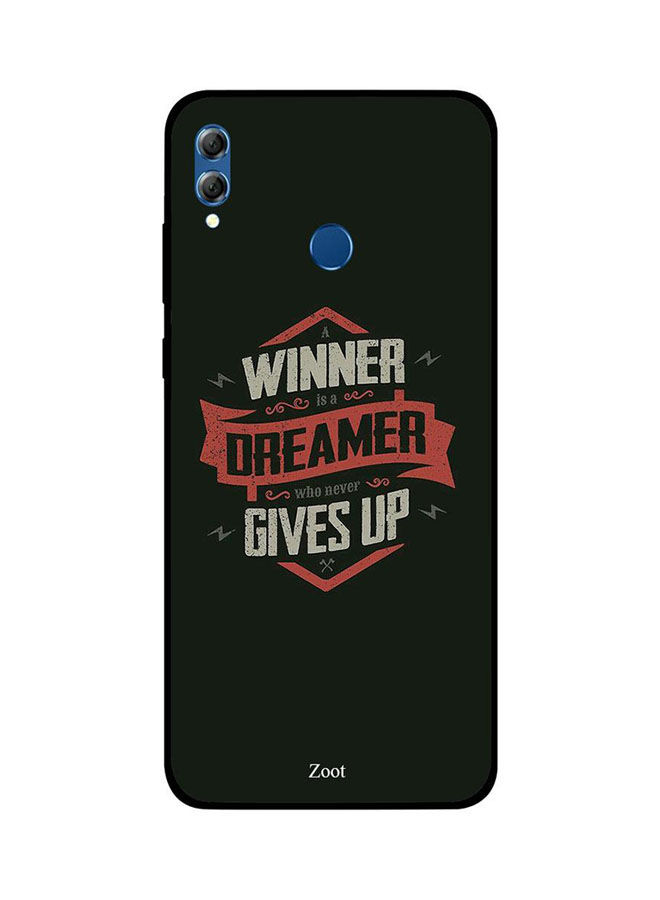 جراب ظهر زووت بطبعة Winner Is A Dreamer Who Never Gives Up لهواوي هونور 8X ، متعدد الالوان