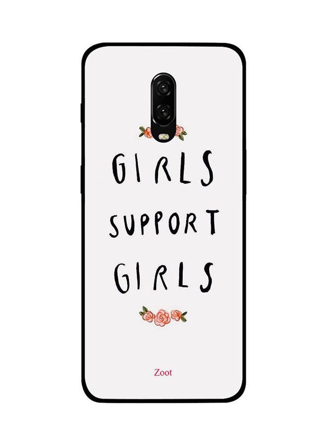 لاصقة بلاستيك زووت بطبعة Girls Support Girls لوان بلس 6T ، رمادي واسود