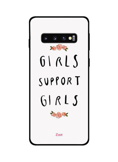 جراب ظهر زوت بلاستيك بطبعة عبارة Girls Support Girls لسامسونج جالكسيS10