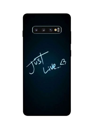Zoot Just Live pattern Back Cover for Samsung Galaxy S10 Plus - Black