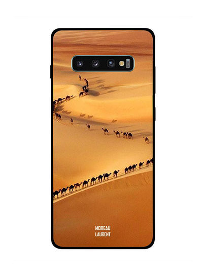 Moreau Laurent Camels In Desert Pattern Back Cover forSamsung Galaxy S10 Plus- Multi Color