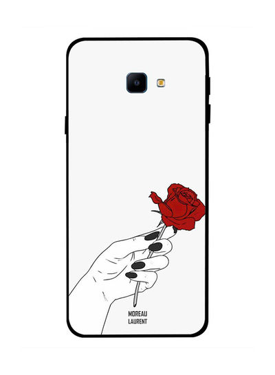 Moreau Laurent Red Rose pattern Sticker for Samsung Galaxy J4 Core - White and Black