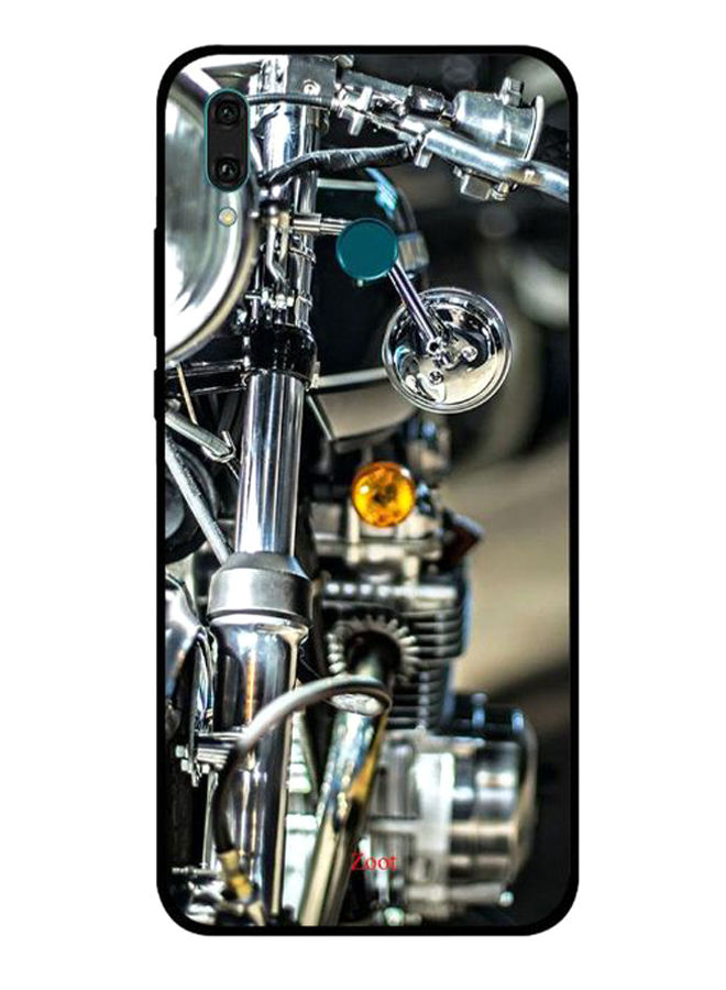 جراب ظهر زووت بطبعة دراجة نارية عتيقة لهواوى Y9 2019 ، متعدد الالوان