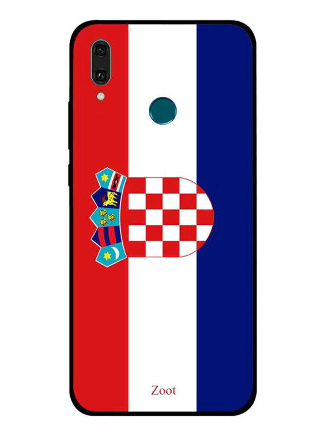 جراب ظهر زووت بطبعة علم كرواتيا لهواوى Y9 2019 ، متعدد الالوان
