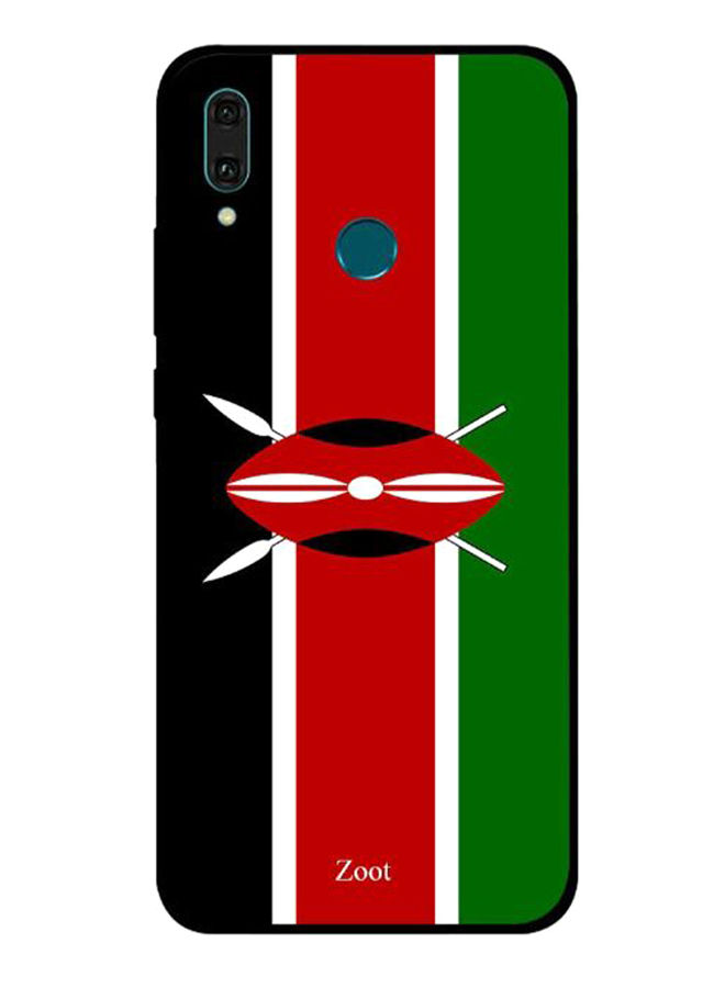 جراب ظهر زووت بطبعة علم كينيا لهواوى Y9 2019 ، متعدد الالوان