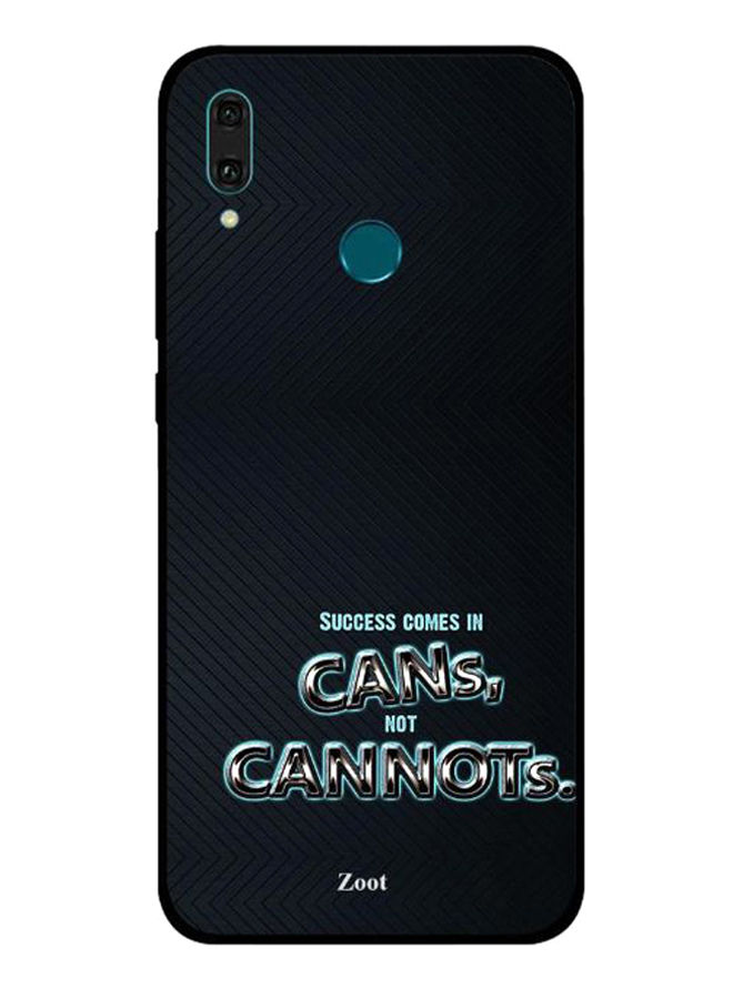 Zoot Success Comes In Cans Not Cannots Printed Back Cover For Huawei Y9 2019 , Black And Multi Color