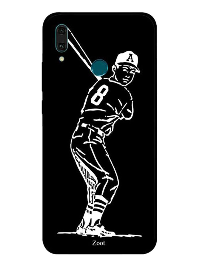 Zoot Baseball Printed Back Cover For Huawei Y9 2019 , Black And White