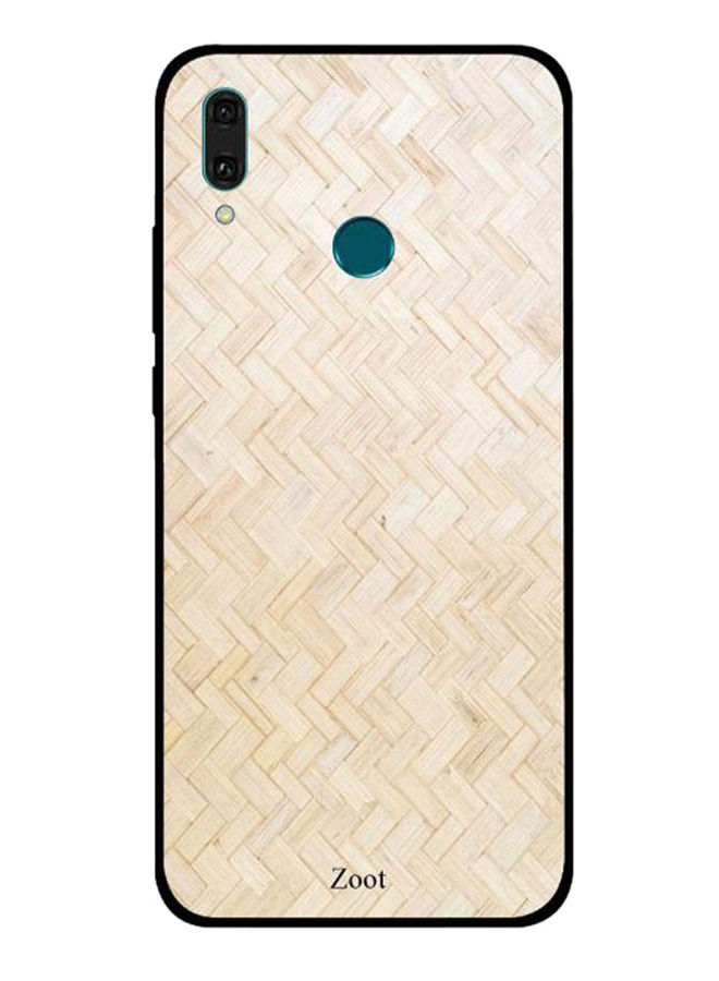 Zoot Plain Wooden Pattern Printed Back Cover For Huawei Y9 2019 , Beige