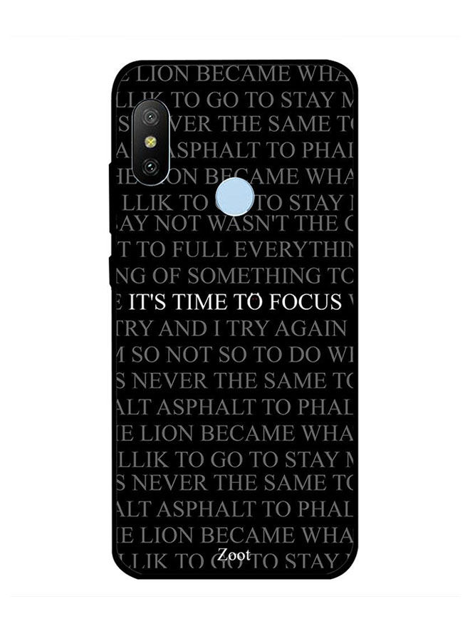 Zoot Time To Focus Back Cover For Xiaomi Redmi Note 6 , Black And White