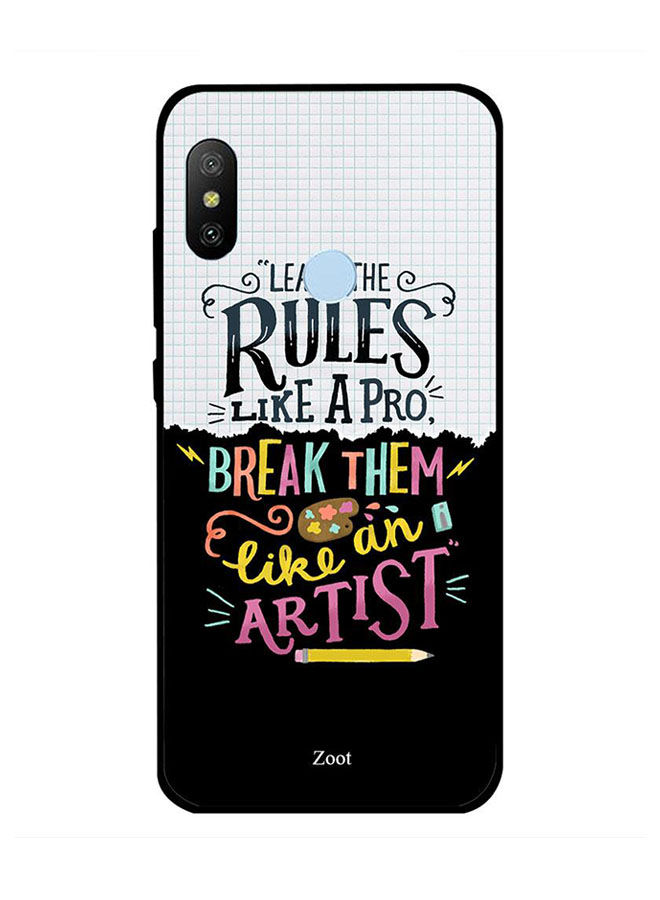 Zoot Learn The Rules Like A Pro Break Them Like An Artist Printed Back Cover For Xiaomi Redmi Note 6 , Multi Color