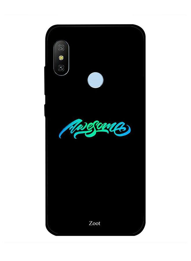 Zoot Awesome Back Cover For Xiaomi Mi A2 , Black And Light Blue