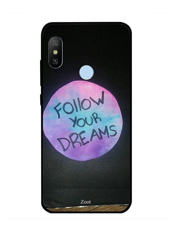 Zoot Follow Your Dreams Printed Back Cover For Xiaomi Mi A2 , Black And Pink