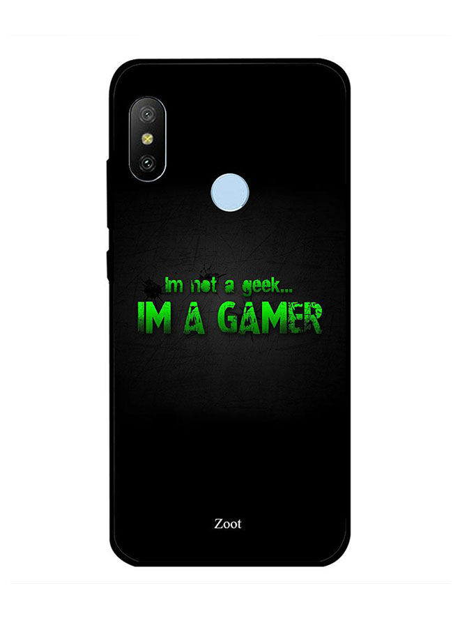 Zoot I'M Not A Geek I'M A Gamer Printed Back Cover For Xiaomi Mi A2 , Black And Green