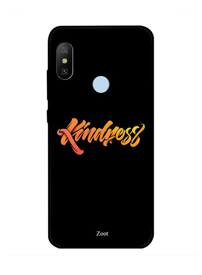 Zoot Kindness Printed Back Cover For Xiaomi Mi A2 , Black And Orange