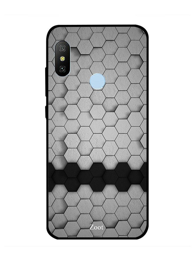 Zoot Off On Hexagon Pattern Printed Skin For Xiaomi Mi A2 , Grey And Black