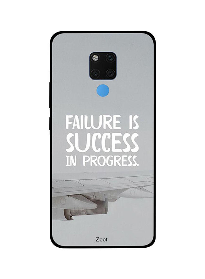 جراب ظهر زوت بلاستيك بطبعة عبارة Failure Is Success In Progress لهواوي ميت 20 X