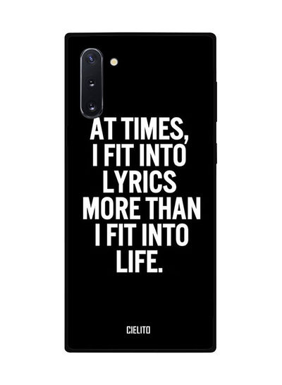 Cielito Lyrics And Life Pattern Back Cover forSamsung Galaxy Note 10- Black and White