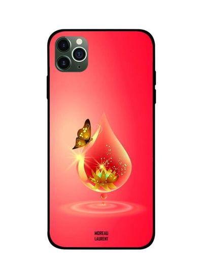 Moreau Laurent Golden Butterfly Red Waterdrop pattern Sticker for Apple iPhone 11 Pro Max - Red