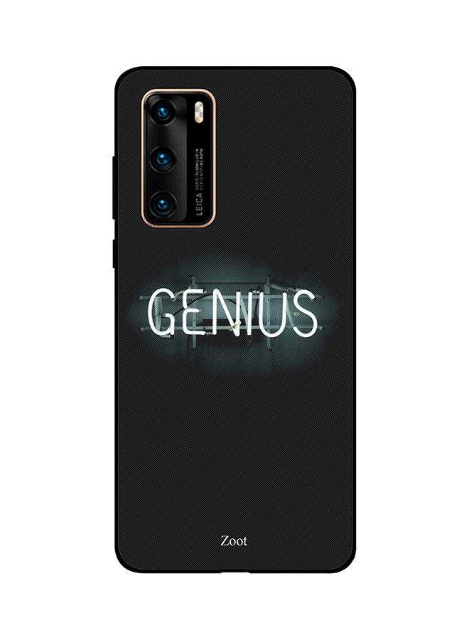 Zoot Genius Printed Back Cover For Huawei P40 , Black And White