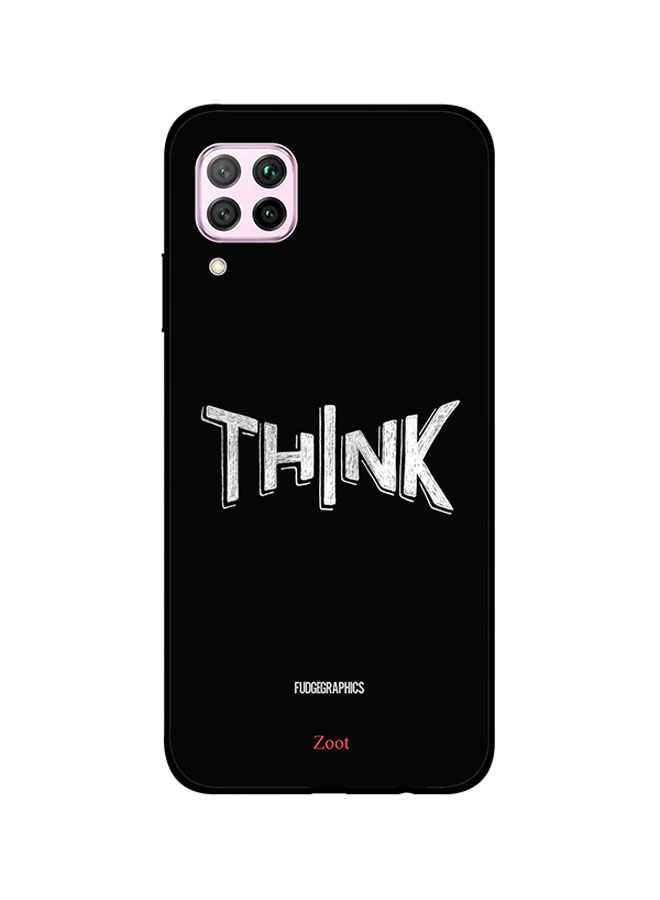 Zoot Think Printed Back Cover For Huawei Nova 7I , Black And White