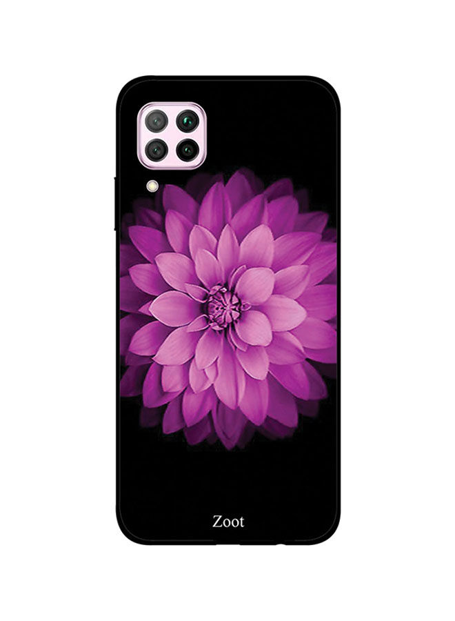 Zoot Flower Back Cover For Huawei Nova 7I , Purple And Black