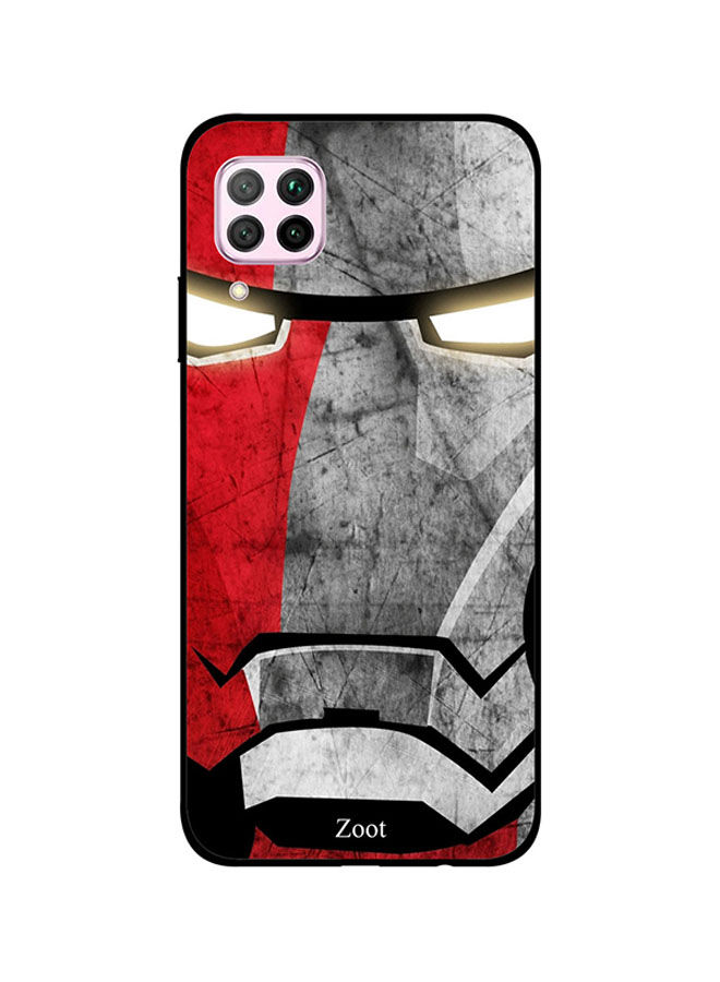 Zoot Red And Gray Ironman Helmet Printed Back Cover For Huawei Nova 7i