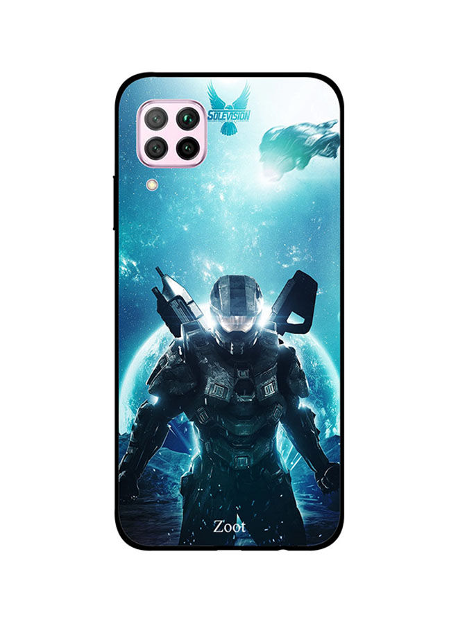 Zoot Steal Men Printed Back Cover For Huawei Nova 7I , Black And Blue