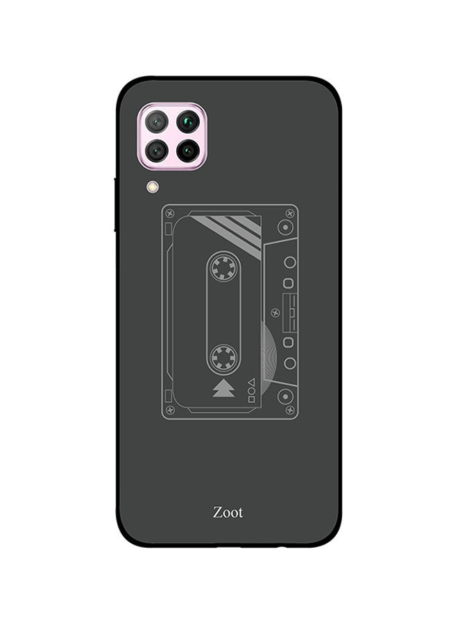 Zoot Tape Printed Back Cover For Huawei Nova 7I , Black