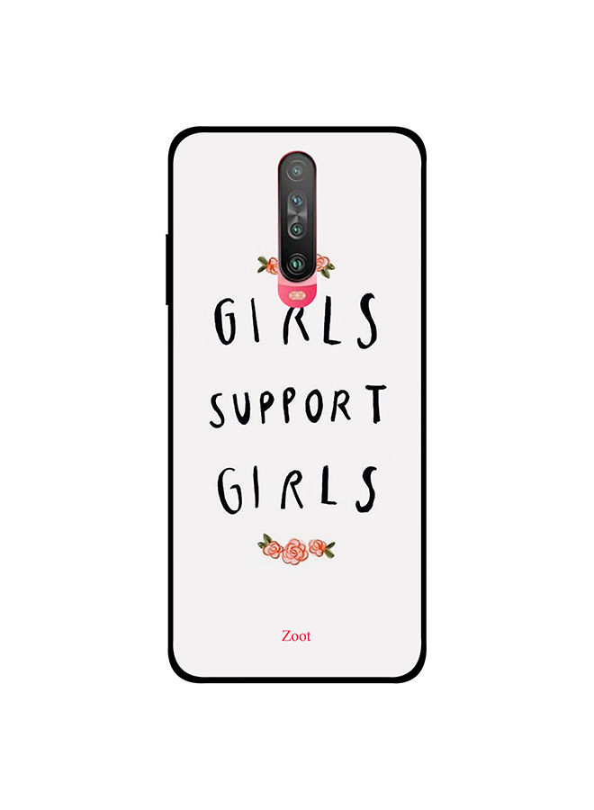 جراب ظهر زوت بطبعة عبارة Girls Support Girls لشاومي بوكو X2