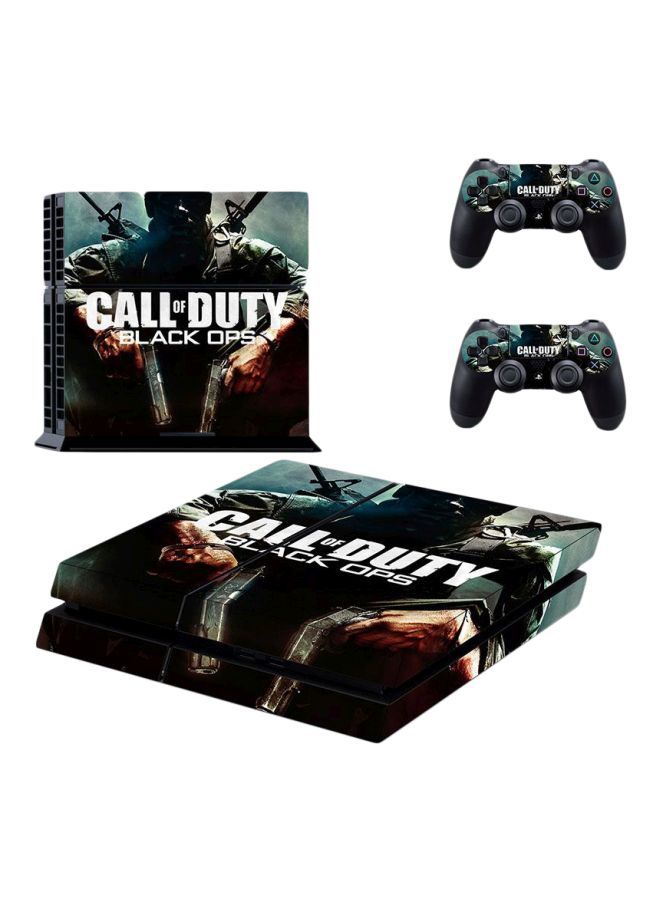 لاصقة بطبعة لعبة Call Of Duty : Black Ops لجهاز سونى بلايستيشن 4 وأذرع التحكم، 4 قطع - FP-0364