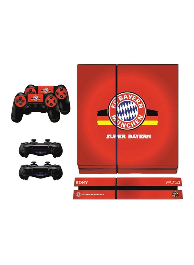 6-Piece FC Bayern Munich Printed Stickers for Sony PlayStation 4 Pro and Controllers - FP-0376