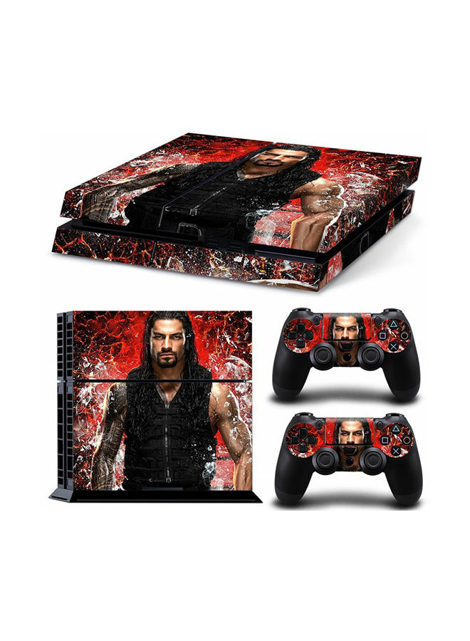 3-Piece Roman Reigns Printed Sticker For PlayStation 4 - Ps4-355