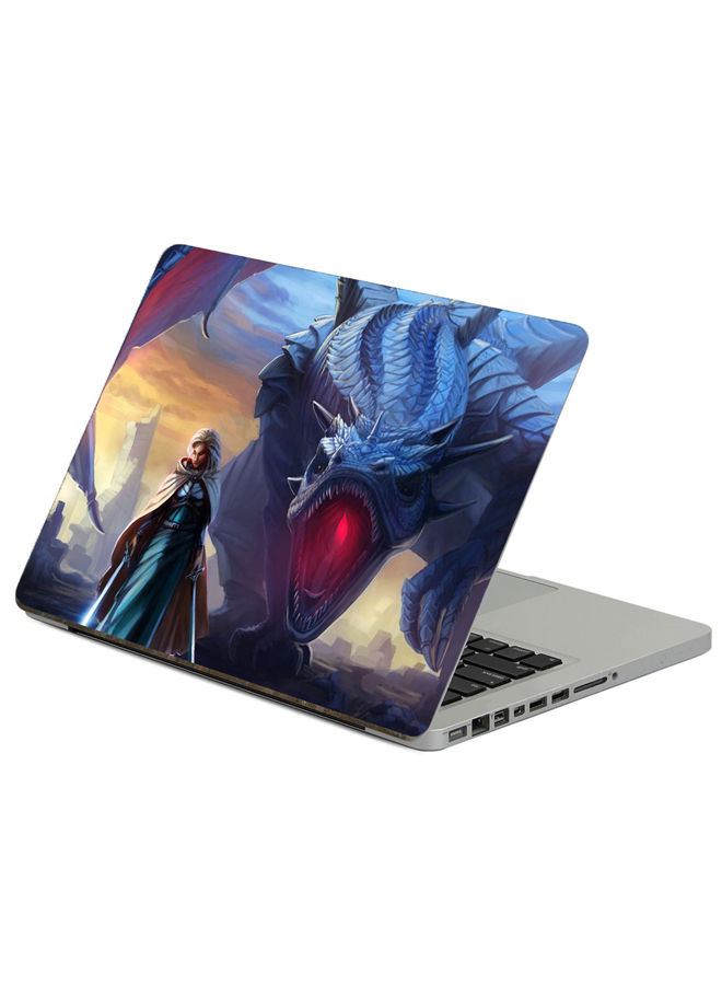 Girl Dragon Printed Laptop Sticker 15.6 Inch