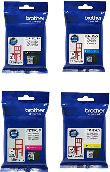 Brother LC3719XL High Capacity Ink Set For MFC-J2330DW, MFC-J2730DW, MFC-J3530DW, MFC-J3930DW - Multicolor