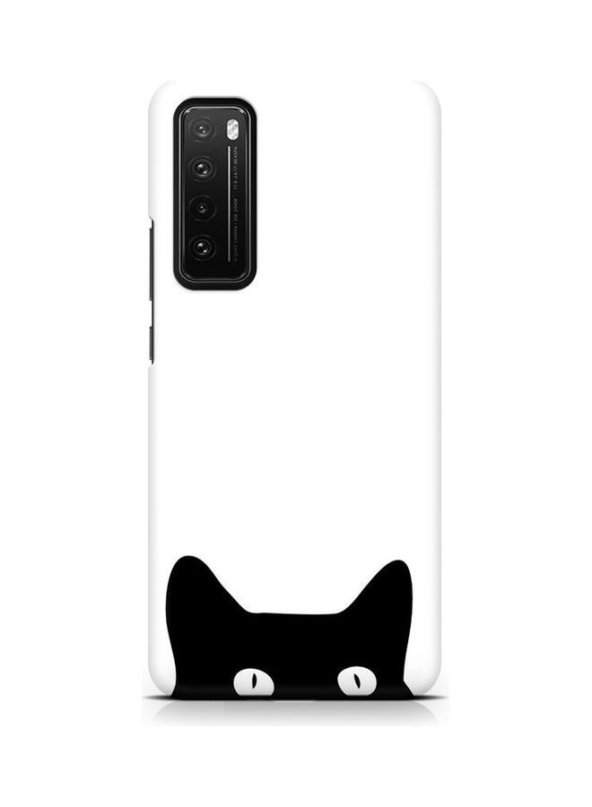 Covery Black Cat Printed Back Cover for  Huawei Nova 7