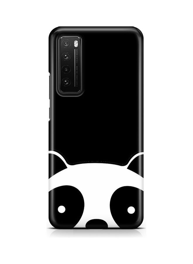 Covery Panda In Black Printed Back Cover for Huawei Nova 7